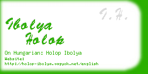 ibolya holop business card